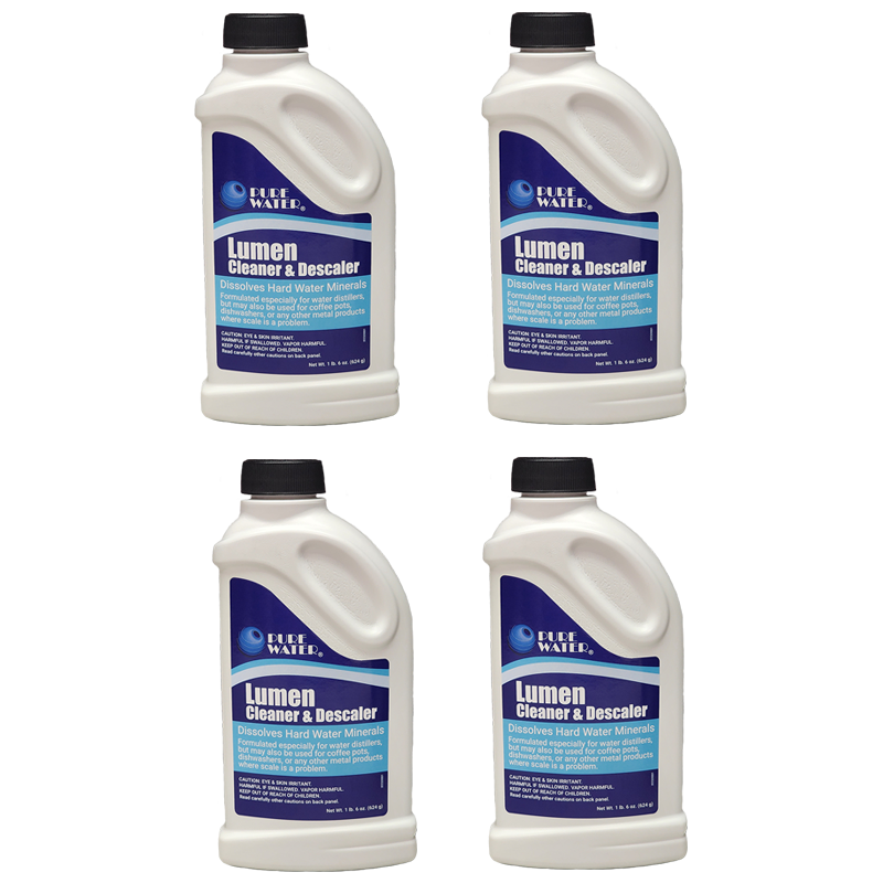 Lumen Cleaner & Descaler, Water Distiller Cleaner, 4 pack *MUST SHIP