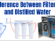 Difference between filtered water and distilled water